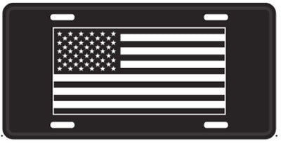 USA America United States of American USA Black Aluminum Embossed License Plate