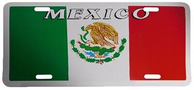 Mexico Mexican Flag 6"x12" Aluminum License Plate Sign