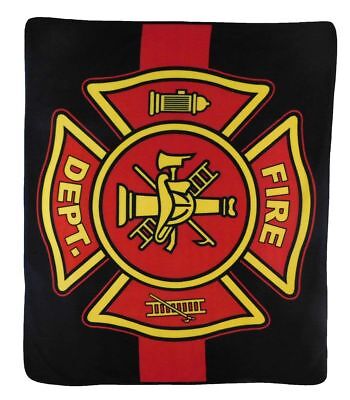 Blanket Fire Fighters Fire Department 50x60 Polar Fleece Plush Throw