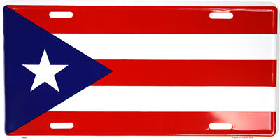 Puerto Rico Rican 6"x12" Aluminum License Plate Tag made in usa