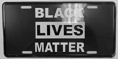 BLACK LIVES MATTER LICENSE PLATE FRONT AMERICAN FLAG VEHICLE AUTO TAG CAR