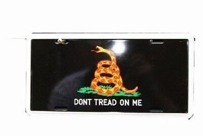 Black Orange Gadsden Tea Party Don't Tread 6"x12" Aluminum License Plate Tag