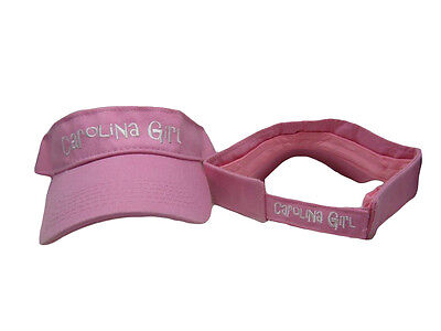 Pink Carolina Girl Embroidered Visor