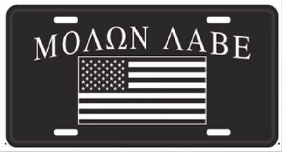 MOLON LABEL USA MAP BLACK TACTICAL Embossed License Plate