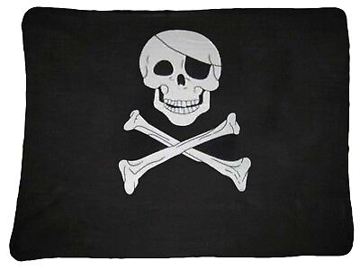 Jolly Roger With Patch Pirate Flag 50x60 Polar Fleece Blanket Throw