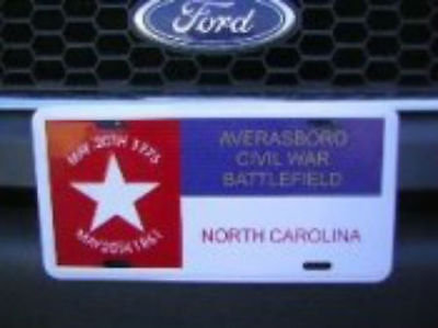 North Carolina REPUBLIC Averasboro Flag 6"x12" Aluminum License Plate Sign