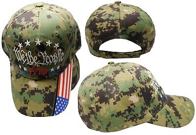 TRUMP 2024 We The People 1776 Marpat Digital Camo USA Flag On Bill Cap Hat