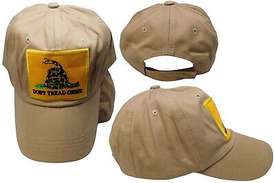 TRUMP 2024 Gadsden DTOM Yellow Patch Khaki Washed Acrylic Cap Hat