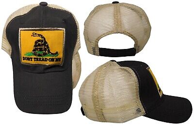 TRUMP 2024 Gadsden DTOM Patch Black Jean Mesh Cotton Embroidered Cap Hat