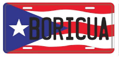 Puerto Rico FLAG Boricua Isla De Encanto 6x12 Aluminum License Plate USA Made