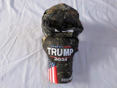 TRUMP 2024 KEEP AMERICA GREAT WOODLAND CAMO CAP HAT