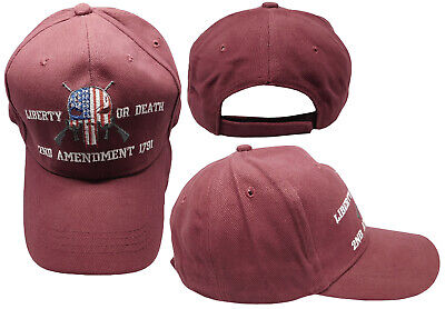 TRUMP 2024 Liberty Or Death 2nd Amendment 1791 Burgundy Adjustable Hat Cap