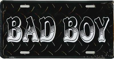 Bad Boy Black Diamond Embossed 6"x12" Aluminum License Plate Tag