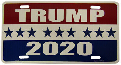 Trump 2020 Red White Blue 6"x12" Aluminum License Plate Made in USA