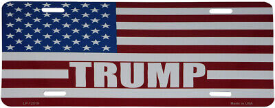 USA 50 Star Trump 6"x12" Aluminum License Plate USA Made