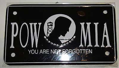 POWMIA POW MIA Prisoner Of War Missing In Action 4"x7" Bike License Plate Sign