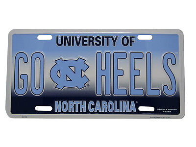 North Carolina Tar Heels NCAA "Go Heels" License Plate