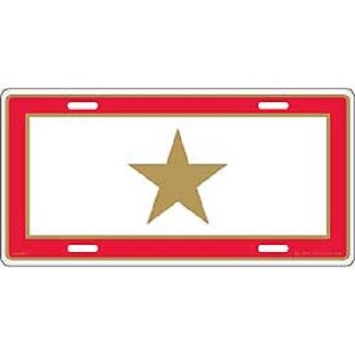 Service Star Gold Star KIA Military 6"x12" Aluminum License Plate Tag