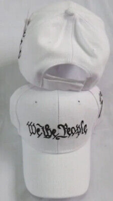 TRUMP 2024 We The People Since 1776 White USA PROTEST Cotton Adj Cap Hat