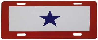 One Blue Star Service Star 6"x12" Aluminum License Plate