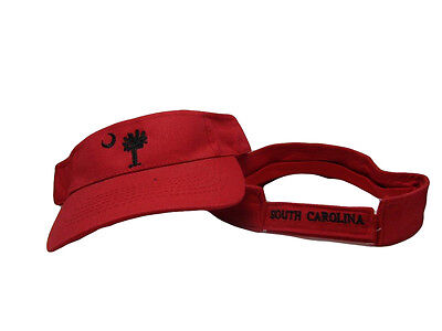 Embroidered South Carolina Garnet Black Palmetto Visor