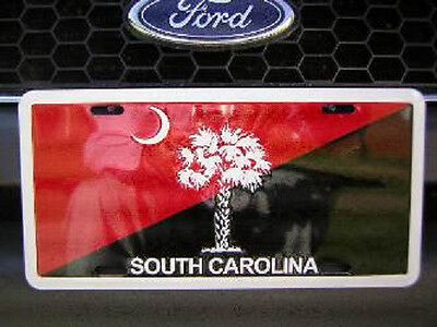 South Carolina Garnet Red and Black 6"x12" Aluminum License Plate Tag