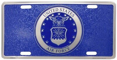 Air Force Emblem Blue Textured 6"x12" Aluminum License Plate Officially Licensed