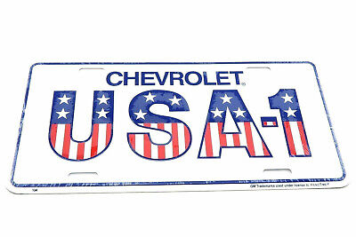 Chevrolet Chevy USA-1 Licensed Aluminum Metal License Plate Sign Tag