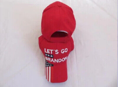 TRUMP 2024 LET'S GO BRANDON BIDEN SUCKS EMBROIDERED RED HAT CAP