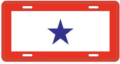 MILITARY SERVICE STAR BLUE STAR Aluminum Metal License Plate Sign Tag