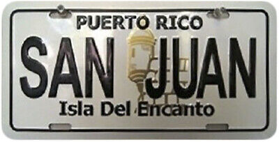 Puerto Rico San Juan Isla Del Encanto Flag 6"x12" Aluminum License Plate Tag