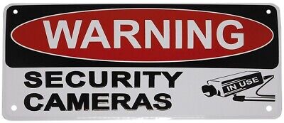 Warning Security Cameras In Use 6"x12" Aluminum License Plate