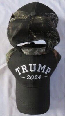 TRUMP 2024 BLACK CAMO TACTICAL HUNTING Adjustable Embroidered Cap Hat