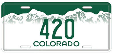 420 Colorado Embossed License Plate 6"x12" License Plate Sign