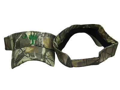 Hunter Hunting Camouflage Camo South Carolina Palmetto Green Visor hat