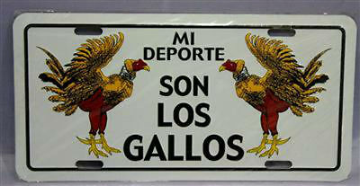 Puerto Rico Mi Deporte Son Los Gallos Flag 6"x12" Aluminum License Plate Sign