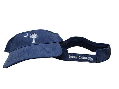 Blue Jeans Denim Washed Style South Carolina Palmetto Visor