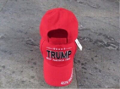 Trump 2024 America First 45TH PRESIDENT RED TRUMP Cotton Embroidered Hat Cap