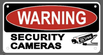 WARNING SECURITY CAMERAS IN USA SIGN LICENSE PLATE (6X12)