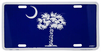 South Carolina SC Blue White 6"x12" Aluminum License Plate Sign