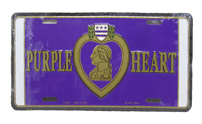 Purple Heart Military 6"x12" Aluminum License Plate Tag