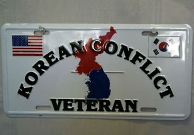 Korean Conflict Veteran Vet USA Korea 6"x12" Aluminum License Plate Sign