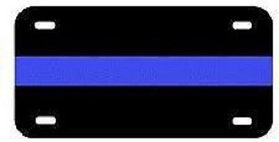 Thin Blue Line American Flag Police Officer Blue Lives Matter License Plate Tag