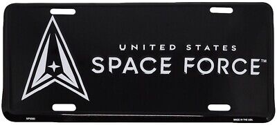 United States Space Force Black 6"x12" Aluminum License Plate