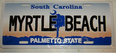 South Carolina Myrtle Beach Palmetto State 6"x12" Aluminum License Plate Sign