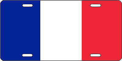 French Flag License Plate Novelty Auto Car Tag Vanity Gift France