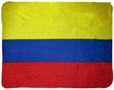 Colombia Flag Fleece Blanket  5 ft x 4.2 ft Bandera Columbia Colombian