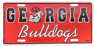 Georgia Bulldogs Red 6"x12" License Plate - OFFICIALLY LICENSED