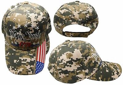 TRUMP 2024 We The People 1776 ACU Digital Camouflage USA Flag On Bill Cap Hat