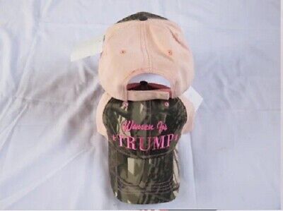 TRUMP 2024 WOMEN FOR TRUMP PINK CAMO Adjustable Embroidered Cap Hat